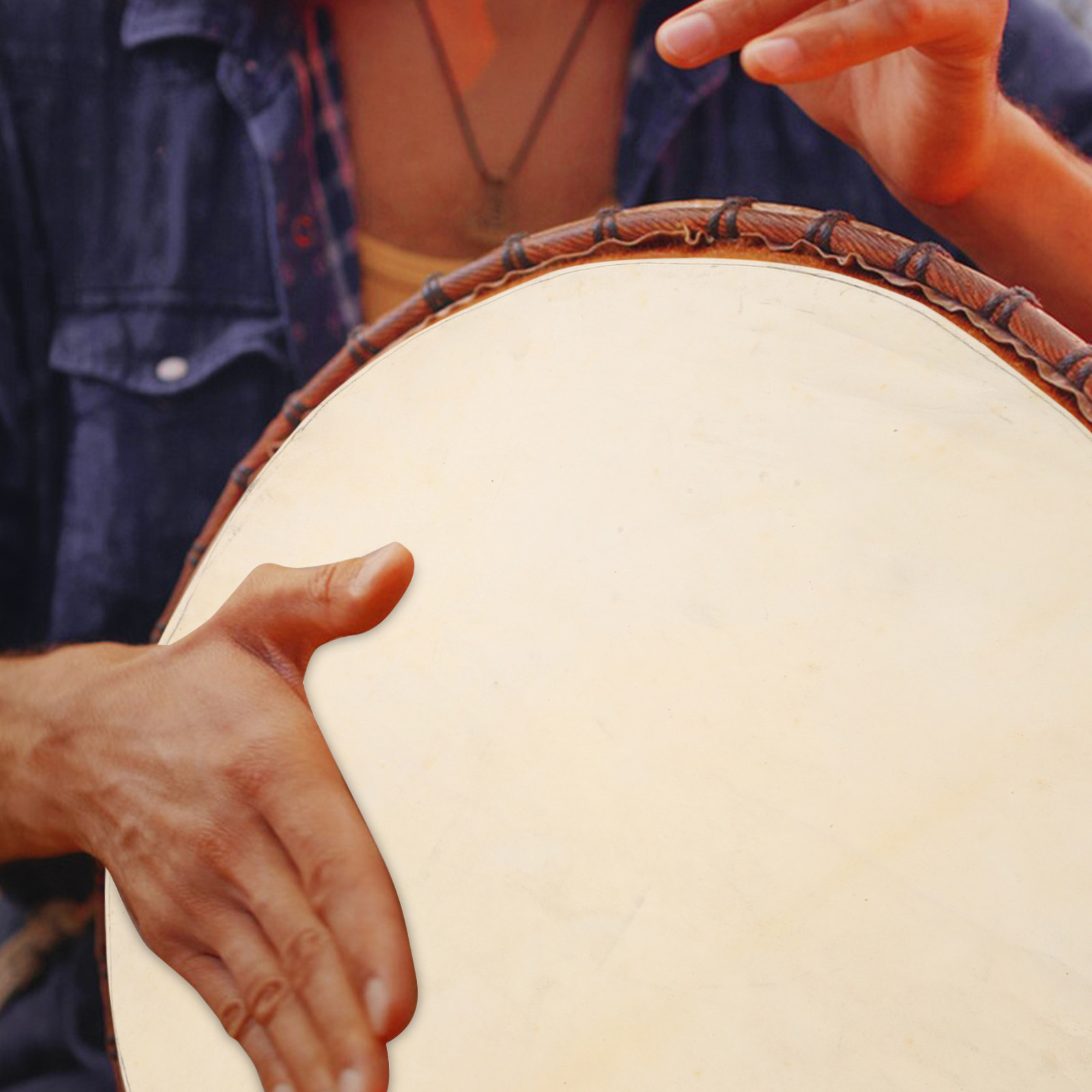 Djembe Hand Drum - Goat Drum Skin Natural Replacement Head