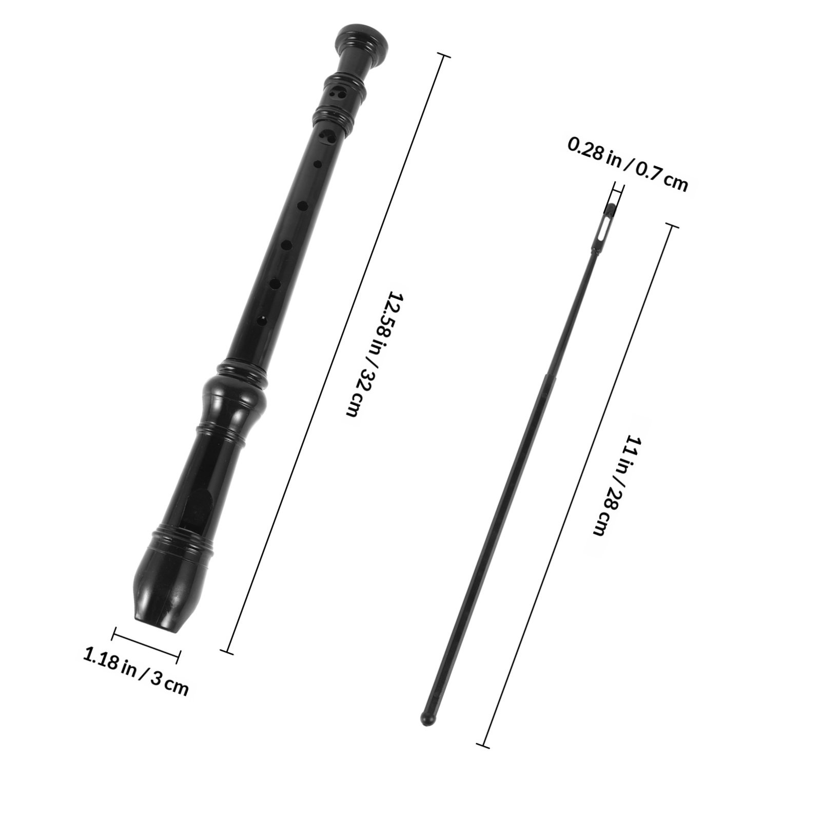 8 Hole Black Soprano Recorder  - Soprano Recorder Plastic ulasan dan harga