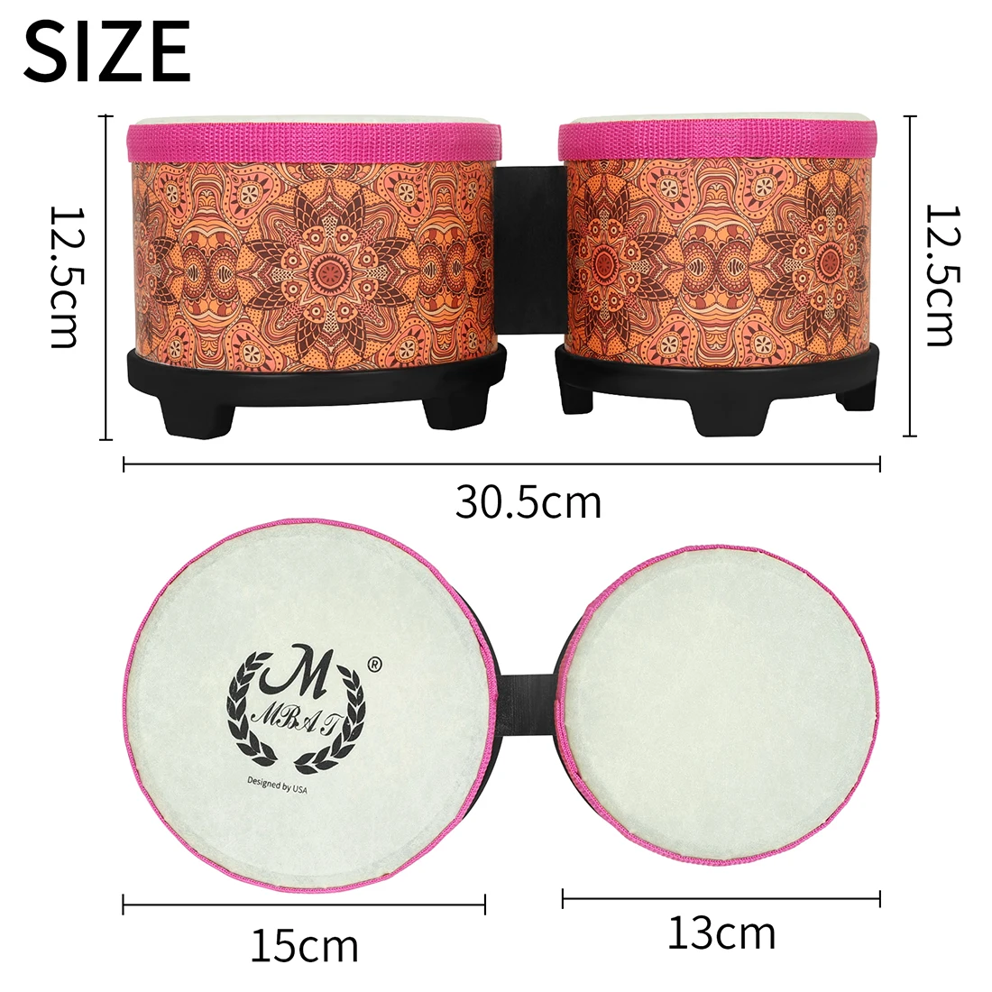 Portable 5+6 Inch Bongos Drum  - Bongo Drum Set ulasan dan harga