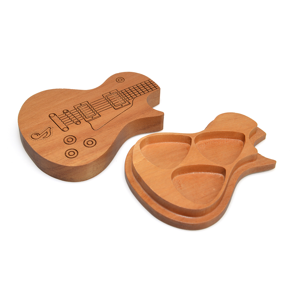 Guitar Picks Holder Wooden Ple - Cajon Musical Instrument ulasan dan harga