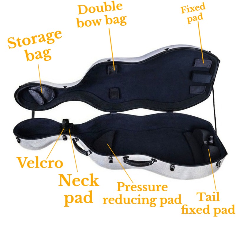4/4 Carbon Fiber Cello Case Sc - Musical Instrument Accessories ulasan dan harga
