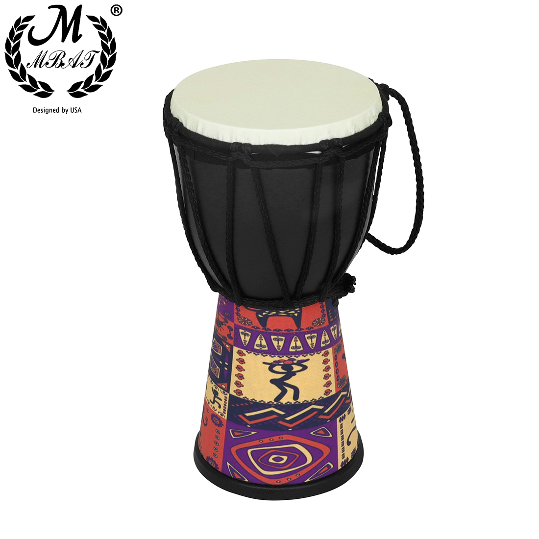 M MBAT 4-Inch Djembe Drum ABS  - Djembe Hand Drum ulasan dan harga
