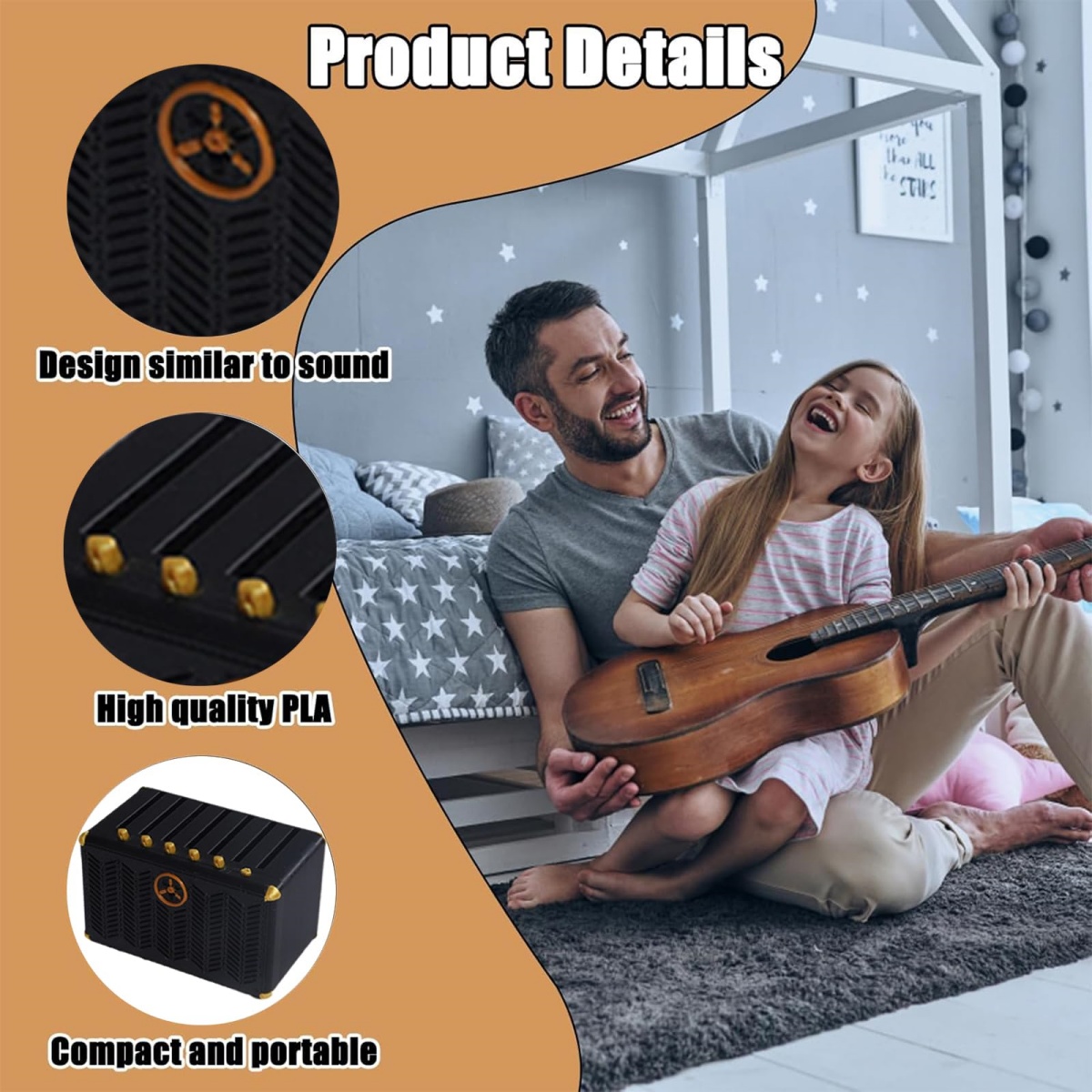 Guitar Pick Holder, 3D Printed - Cajon Musical Instrument ulasan dan harga