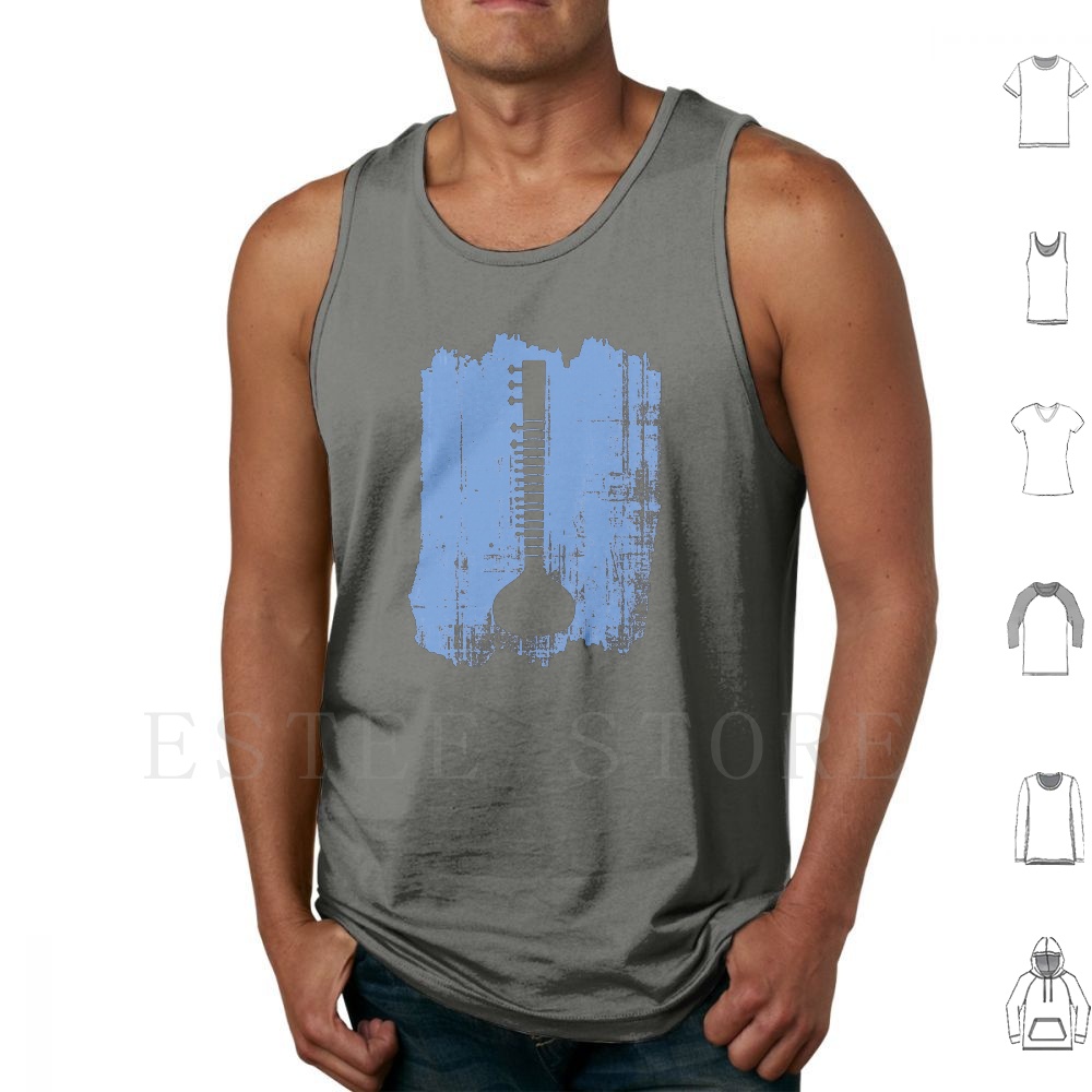 Indian Sitar Tank Tops Vest Id - Musical Instrument Sitar ulasan dan harga